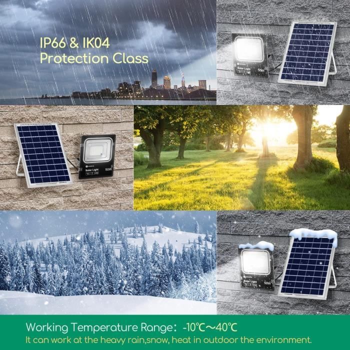 Lampe Solaire Extérieur 256 LED Avec Détecteur Mouvement - IP65 Étanche - 5m Câble - 3 Modes
