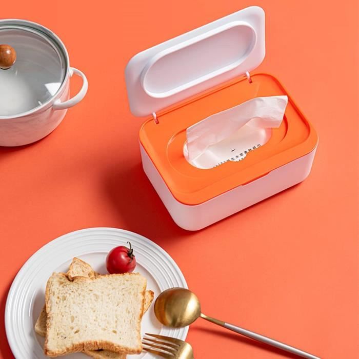 Boîte à Lingettes Humides Avec Couvercle - Distributeur Réutilisable Pour Bébé Ou Maison - Plastique, 22x12x9 Cm - 8