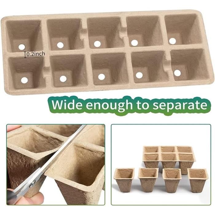 Plateau De Germination à 12 Cellules Avec Trous De Drainage | Bac à Semis En Silicone Durable Pour Faire Pousser Des Graines - 2