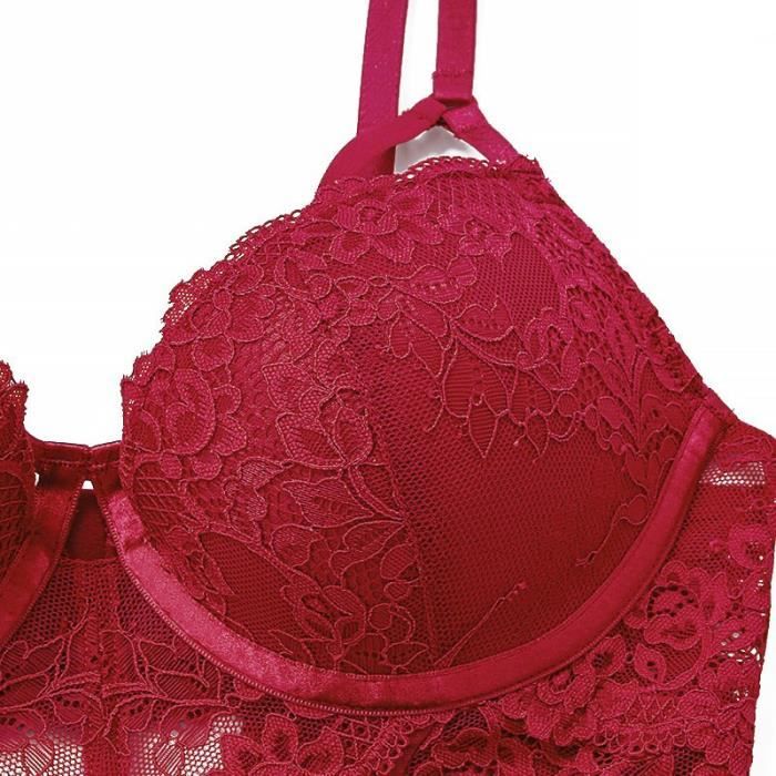 Blanc taille 85D Body Sexy pour femmes soutien gorge Push Up