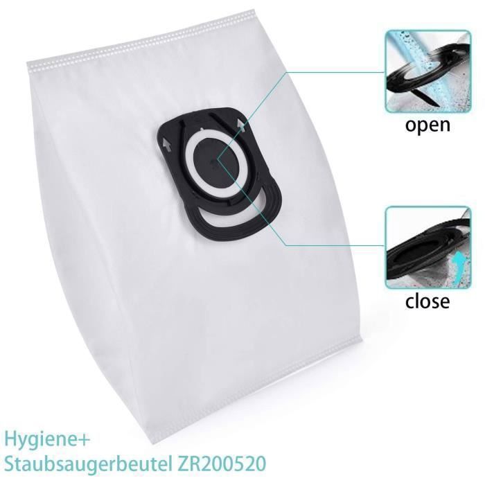 Boîte de 5 sacs + 1 filtre compatible ZR200520 ZR200520 Aspirateur  MOULINEX, ROWENTA, TEFAL