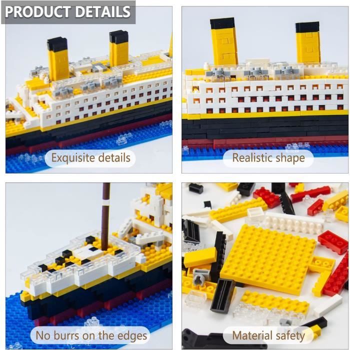 Lot De 1860 Mini Blocs De Construction Titanic Pour Enfants Et Adultes ...