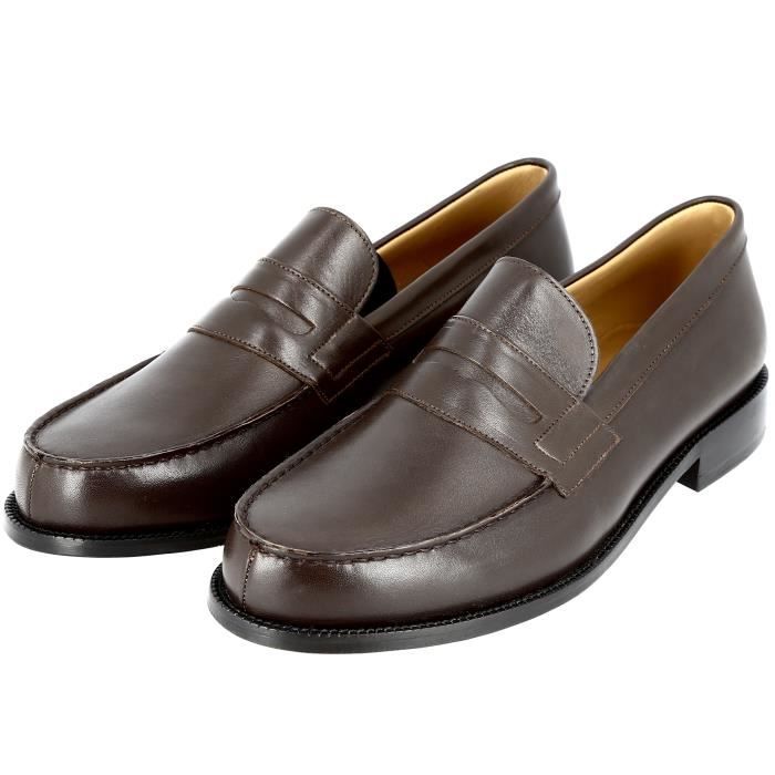 Mocassin cuir hotsell marron