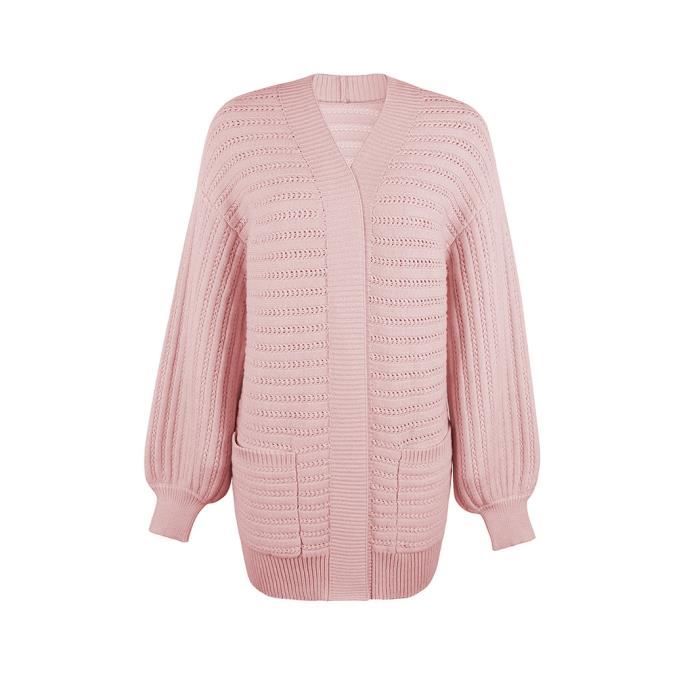 Cardigan rose pale femme hot sale