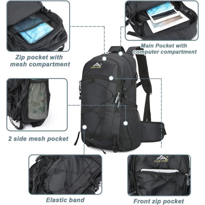 Bestcool 50L Sac a Dos de Randonnee Sac a Dos d economie de Travail pour Hommes Femmes Systeme de Suspension Sac a Dos Leger Re202 Cdiscount Sport