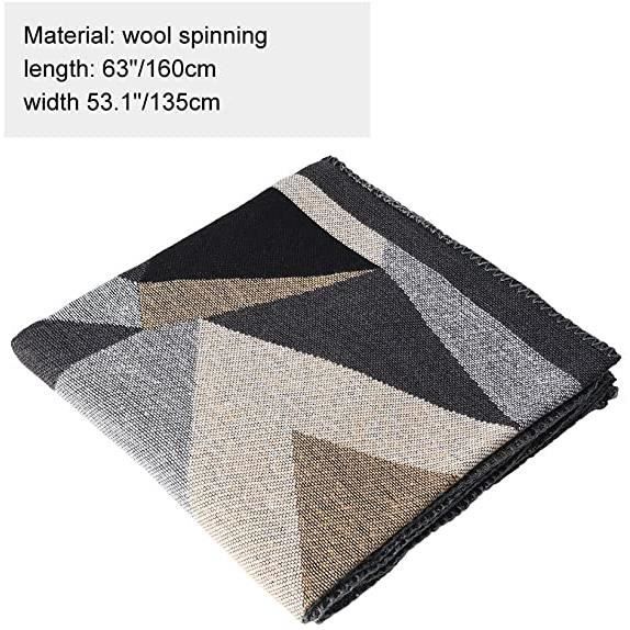 Poncho Châle Rétro Ouvert Femme - Plaid Imprimé Tricot Polaire Cape