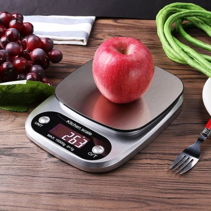 Acheter PDTO 10KG en acier inoxydable numérique LCD électronique cuisine  cuisson balances alimentaires