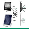 Aigostar - Projecteur solaire LED d’extérieur avec panneau solaire, 50W. Ultra-lumineux, 400lm, 6500K. Télécommande, IP66, 30000h.-3