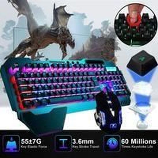 Dml Pack Clavier Souris Gaming Rétro-Eclairé ON LED à prix pas cher