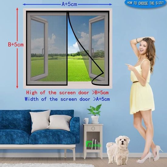 Aimant Fly Screen Door Protection contre les insectes, Installation  d'adhésif rideau magnétique sans perçage, Fermeture magnétique de  moustiquaire