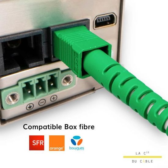 Câble fibre optique pour Box BOUYGUES SFR ORANGE - infinytech-reunion