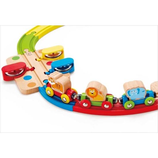 Circuit De Train En Bois Hape Pour Bebe 18 24 Mois 2 3 Ans Cdiscount Jeux Jouets