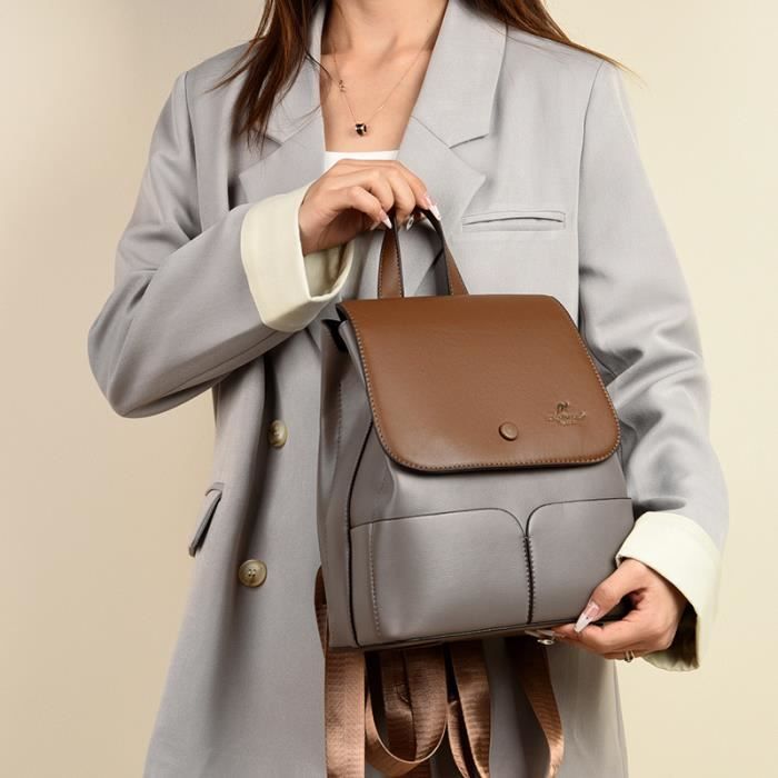 Sacoche Homme Petit sac à bandoulière unique Sacoche Bandoulière Cuir Petite Shoulder Bag Crossbody Business Sacs Étanche Convient pour loisirs, travail,voyages (Marron Clair