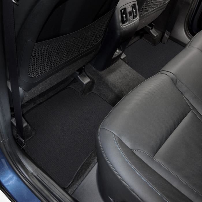 Tapis De Sol Sur Mesure Pour Mercedes CLA C117 (2013-2019) - Velours Noir, Antidérapant, Renforcé Au Talon