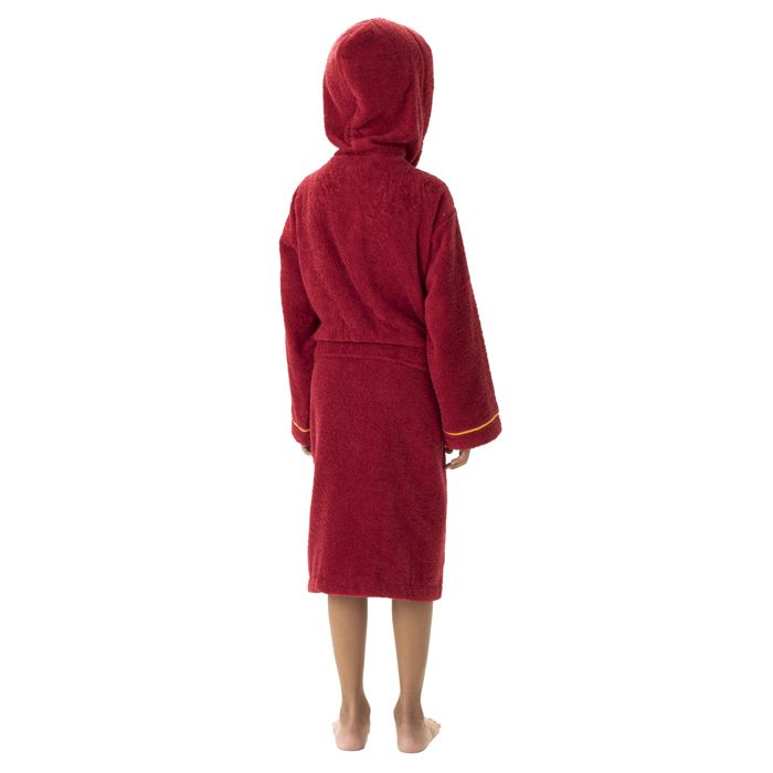 Peignoir enfant à capuche 100% Coton HARRY POTTER RED Bordeaux