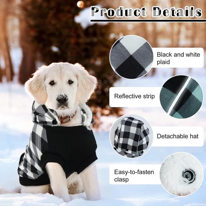 Manteau D Hiver Pour Chien - Petite Moyen Taille Manteaux Chiens Chaud  Vetement Noel