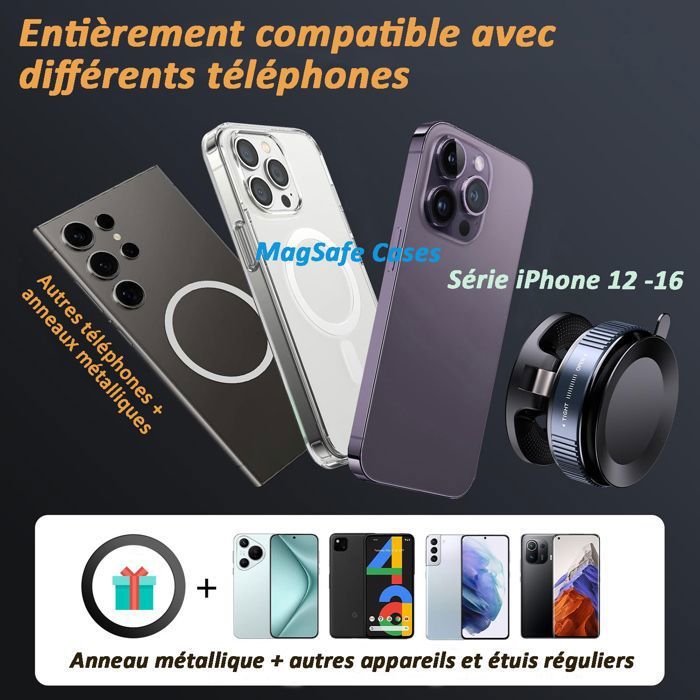 JJC Support magnétique pour trépied de téléphone, Support magnétique JJC Support magnétique pour trépied de téléphone, Support magnétique