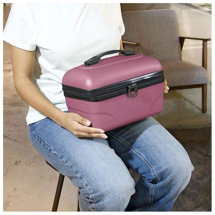Trousse De Toilette Transparente Femme, 20X20Cm Kit Voyage Avion Cabine