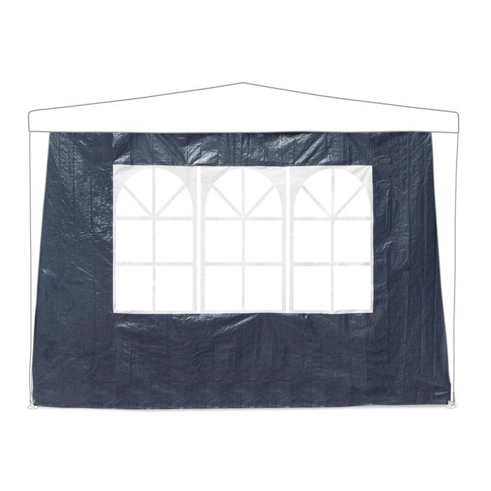 Relaxdays Lot De 4 Parois Latérales Pour Tonnelle - 3 Avec Fenêtres + 1 Avec Fermeture Éclair, 2x3m Bleu Clair