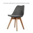 Lot de 4 chaises scandinave gris avec coussin Fasiker - DINGXIANG - HAUTE QUALITÉ - Ergonomie-0