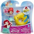 Poupée Mini Princesse Ariel La Petite Sirene avec Bouée Polochon et Crabe Sebastien - Disney Princess-0