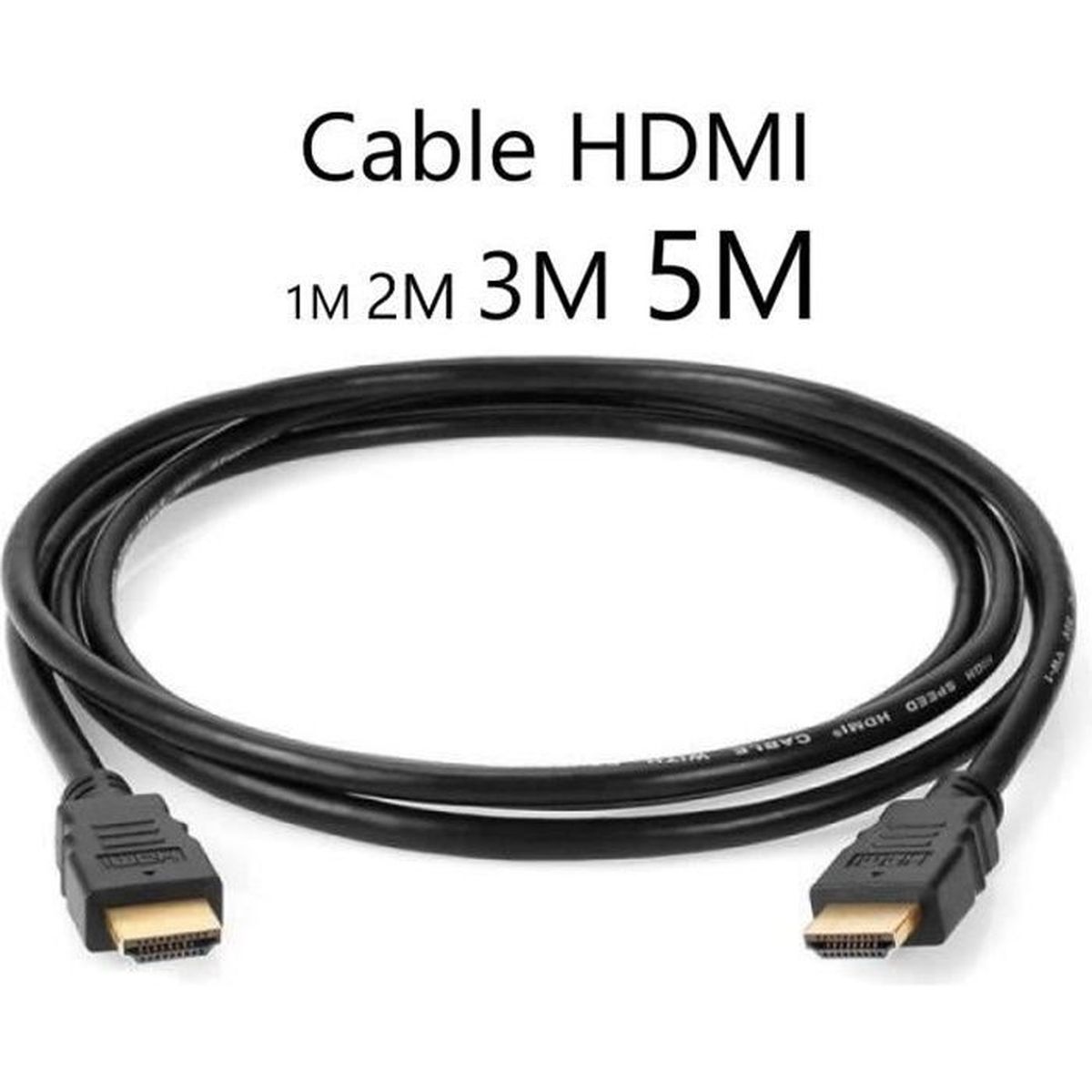 Câble HDMI 1M/2M/3M/5M HIGH SPEED 4K 3D ULTRA HD 1080p Hdtv PS4/PS5