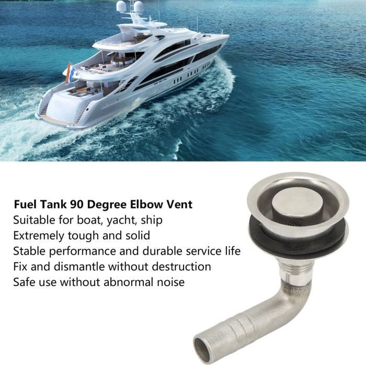 Évent De Carburant Bateau En Acier Inoxydable 316 | Montage Direct | Pour Marin Et Yacht