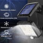 Lampe solaire extérieure avec détecteur de mouvement 56 LED - AUDBURN - étanche IP65