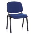 Chaise à quatre pieds - hjh OFFICE - XT 600 SW - Noir/Bleu - Tissu