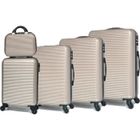 CELIMS FRANCE Set de 5 Valises CELIMS - ABS Rigide - 4 Roues 360° - Cadenas Intégré - Champagne