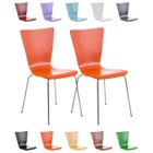 Chaises empilables - CLP - AARON - Métal - Ergonomique - Lot de 2