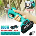 TEMPSA - 800W Sécateur coupe branche électrique sans fil - Batteries Rechargeable - Vert