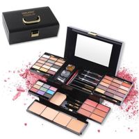 Mallette de maquillage,Boite Cadeau pour femmes et filles, kit complet avec miroir, 58 couleurs