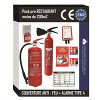 Kit Spécial Restaurant - 200m² + Alarme type 4 - Materiel Incendie Ref: 6L2KT4C