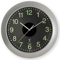 FISHTEC Horloge Murale Solaire - Grands Chiffres Phosphorescents - Ø 30 cm