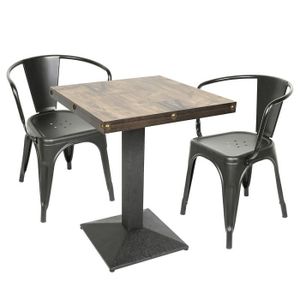MANGE-DEBOUT Table de Bar - LUXS - Design Industriel - 60*60*75