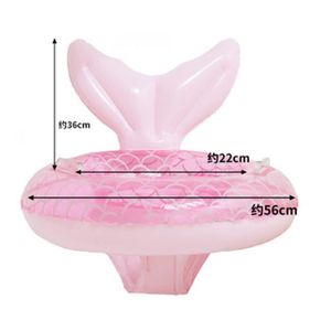 BOUÉE - BRASSARD pantalon sirène - Rooxin Bouée circulaire de natation flamant rose pour bébé, anneau de natation avec parasol