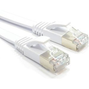 CÂBLE RÉSEAU  INECK® Câble Ethernet Plat RJ45 Cat6 blindé 15M Bl