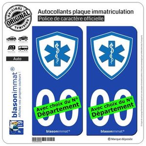 Autocollant Sticker - Vignette Caducée 2023 pour Pare Brise en Vitrophanie  - V3 Auxiliaire Ambulancier - Cdiscount Auto