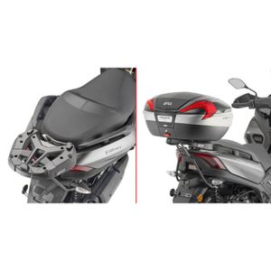 09-14 Givi SR2013 Support de Valise Top Case Monokey Noir de nouvele Conception avec Une Plaque M5 capacité Chargement 6 kg Yamaha XP 500/530 T-Max-année de Fabrication 