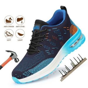 Baskets De Sécurité Femme - Légères, Antidérapantes, Avec Embout Acier - Confortables Pour Travail Et Randonnée