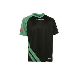 T-SHIRT MAILLOT DE SPORT T-shirt de football - Patrick - Victory - Noir/vert - Homme - 100% polyester
