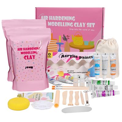 XinyiArt 50 couleurs d'argile à modeler 20g Kits d'argile polymère pour enfants DIY Moule Cuisson au four Argile avec boîte de rangement Outils de