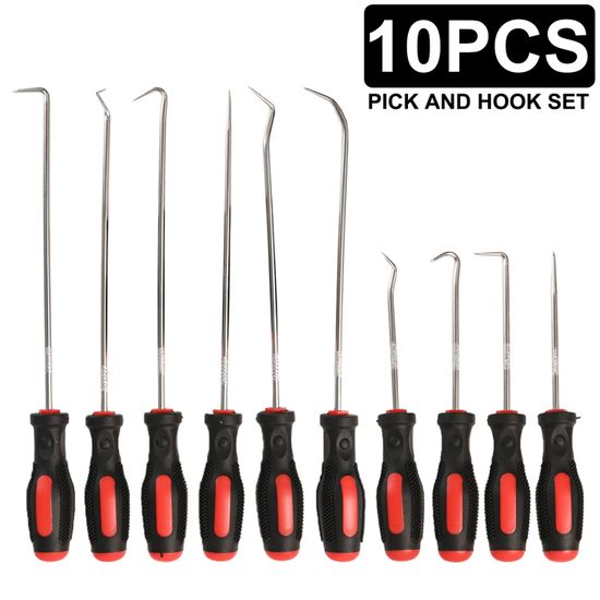 4 Piece Crochet Tool 3 Pièces Extracteur Valve Voiture, Kit D'Outils De Réparation Valve De Crochet Extracteur Pour Joint Torique