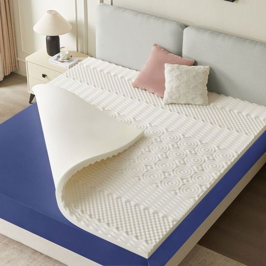 LUCID Surmatelas de 5 cm en Mousse à mémoire de Forme au de Charbon de