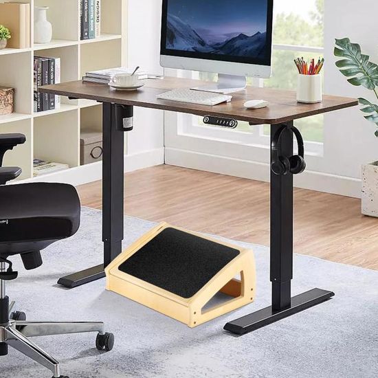 Repose-pieds Sous Bureau Réglable - 6 Hauteurs Avec Massage - Matériau PP - Confortable Pour Le Travail à Domicile Ou Au Bureau (Rose)