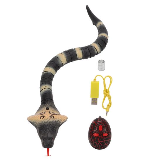 MasYosh Serpent Télécommandé Réaliste – Mouvement Rapide, Langue Rétractable, USB Rechargeable – Cadeau Effrayant Pour Enfant
