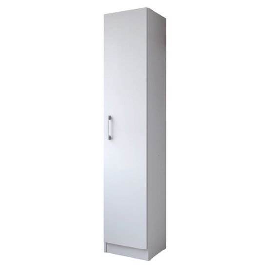 KITS PARANA Armoire De Buanderie Et Cellier Blanche 5 Niches - Rangement Balais & Outils L 61 H 170 P 31.8 Cm