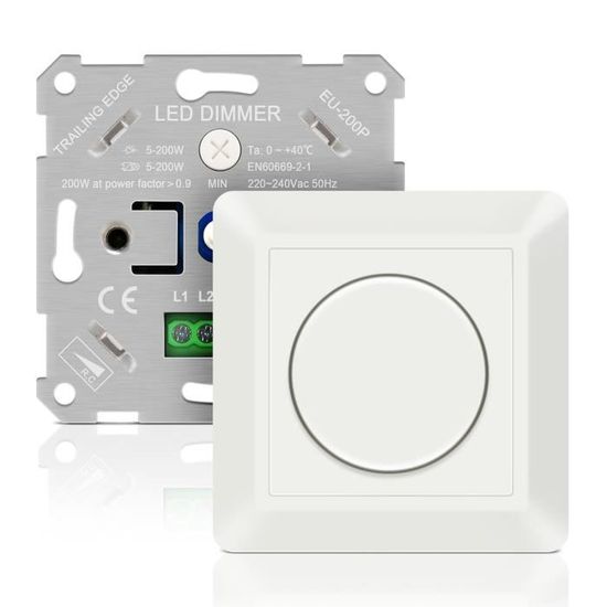 5W200W Variateur de Lumiere LED, AC 220V240V Interrupteur Variateur — free download
