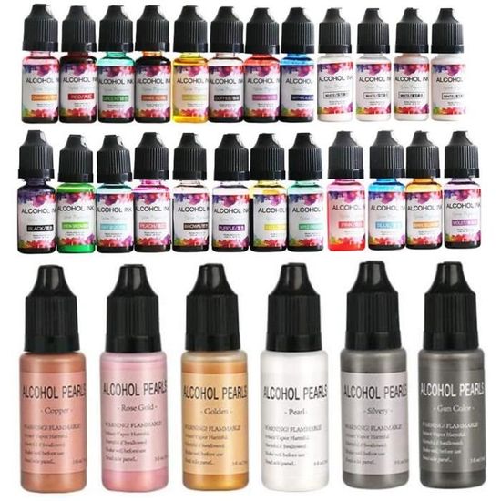Xanorrg Bricolage Époxy Moule Résine Colorant 3G Marbre Pigment Métallique pour Bijoux De Savon en Boue Fabrication
